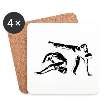 Capoeira - Untersetzer (4er-Set) - Weiß - Vorne