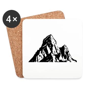 Symbol mountains nature - Coasters (set of 4) - white - Front