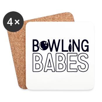 Bowling - Untersetzer (4er-Set) - Weiß - Vorne