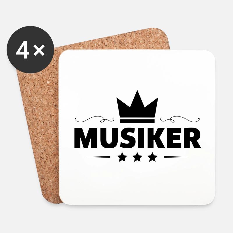 Musiker Beruf - Untersetzer (4er-Set) - Weiß