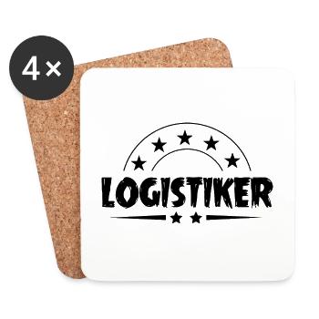 Logistiker Beruf - Untersetzer (4er-Set) - Weiß - Vorne