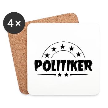 Politiker Beruf - Untersetzer (4er-Set) - Weiß - Vorne
