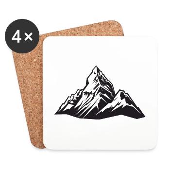 Mountains Symbol - Coasters (set of 4) - white - Front