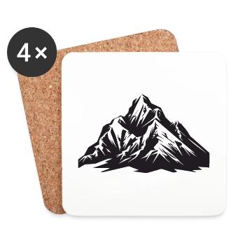 Mountains Nature - Coasters (set of 4) - white - Front