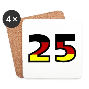 25 Number Germany Jersey - Coasters (set of 4) - white - Front