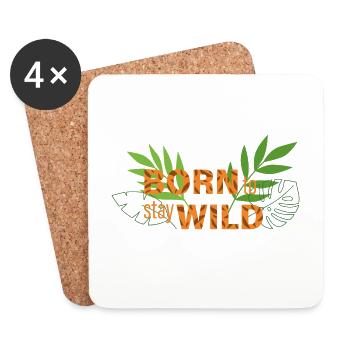 Born Wild - Coasters (set of 4) - white - Front