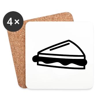 Sandwich - Untersetzer (4er-Set) - Weiß - Vorne