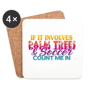 Beach Football Sayings - Coasters (set of 4) - white - Front