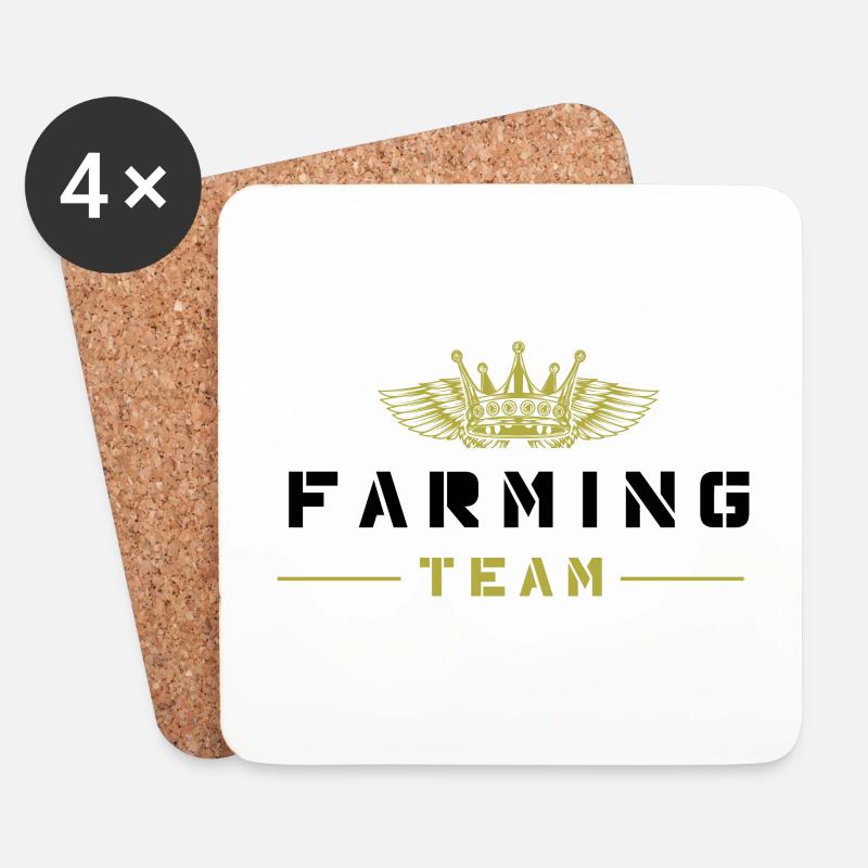 Farming Team - Untersetzer (4er-Set) - Weiß