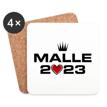 Malle 2023 Coeur - Dessous de verre (lot de 4) - blanc - Devant
