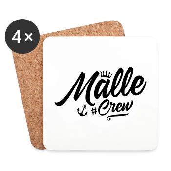 Malle Crew - Untersetzer (4er-Set) - Weiß - Vorne