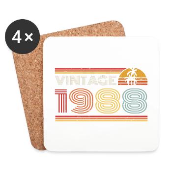 1988 Limited Edition Geburtstag Outfit 1988 vintag - Untersetzer (4er-Set) - Weiß - Vorne