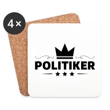 Politiker Beruf - Untersetzer (4er-Set) - Weiß - Vorne