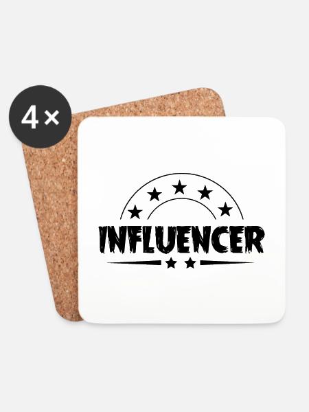 Influencer Beruf - Untersetzer (4er-Set) - Weiß