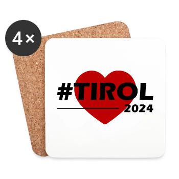 Tyrol 2024 Heart Love - Coasters (set of 4) - white - Front