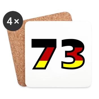 73 Numéro Allemagne Jersey - Dessous de verre (lot de 4) - blanc - Devant