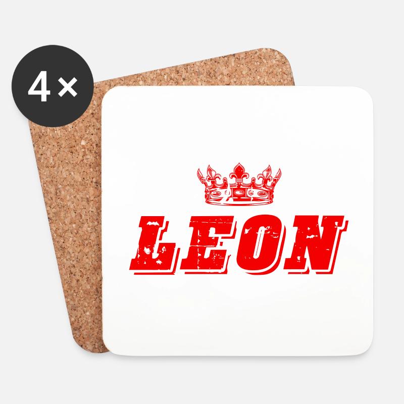Leon - Untersetzer (4er-Set) - Weiß