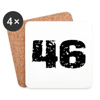 46 Number jersey - Coasters (set of 4) - white - Front