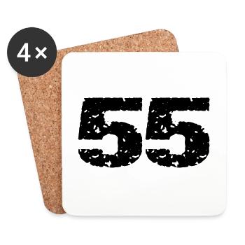 55 Number jersey - Coasters (set of 4) - white - Front