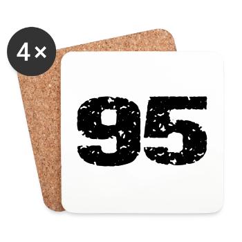 95 Number Leotard - Coasters (set of 4) - white - Front