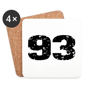 93 Number Jersey - Coasters (set of 4) - white - Front