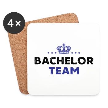 Équipe Bachelor - Dessous de verre (lot de 4) - blanc - Devant