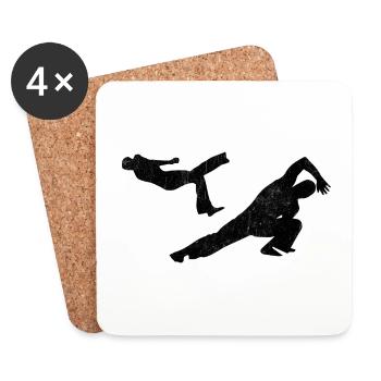 Capoeira - Untersetzer (4er-Set) - Weiß - Vorne