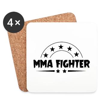 MMA Fighter Mixed Martial Arts - Untersetzer (4er-Set) - Weiß - Vorne