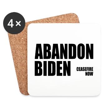 Abandon biden - Dessous de verre (lot de 4) - blanc - Devant