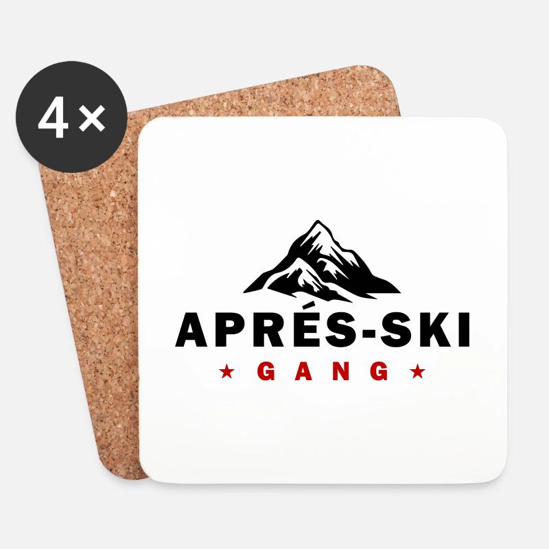 Apres Ski Gang - Untersetzer (4er-Set) - Weiß