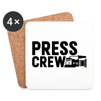 Presse Équipe Reporter Rapport correspondant - Dessous de verre (lot de 4) - blanc - Devant