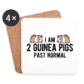 Nagetier Meerschwein Meerschweinchen - Untersetzer (4er-Set) - Weiß - Vorne