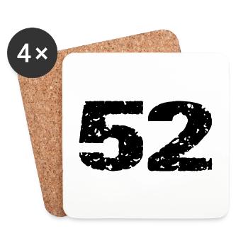52 Number jersey - Coasters (set of 4) - white - Front