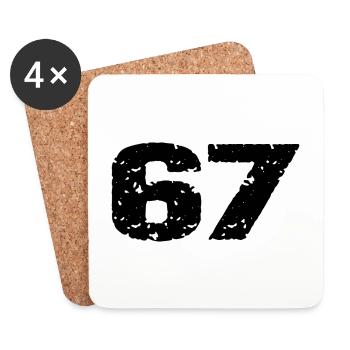 67 Number jersey - Coasters (set of 4) - white - Front