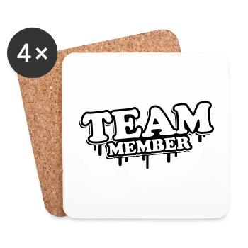 Team Members - Coasters (set of 4) - white - Front