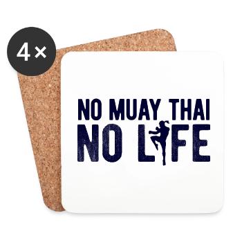 Thaiboxen Muay Thai - Untersetzer (4er-Set) - Weiß - Vorne