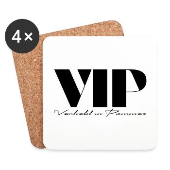 VIP Verliebt in Pommes - Untersetzer (4er-Set) - Weiß - Vorne