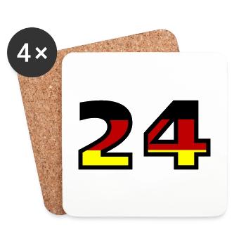 24 Number Germany Jersey - Coasters (set of 4) - white - Front