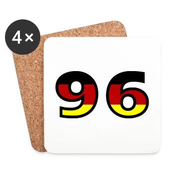 96 Numéro Allemagne Jersey - Dessous de verre (lot de 4) - blanc - Devant