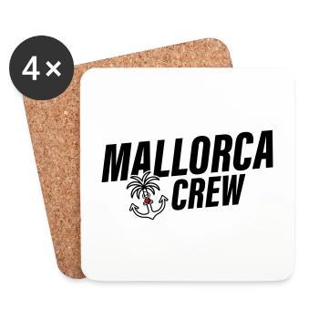 Mallorca Crew Anker Palme Herz Liebe - Untersetzer (4er-Set) - Weiß - Vorne