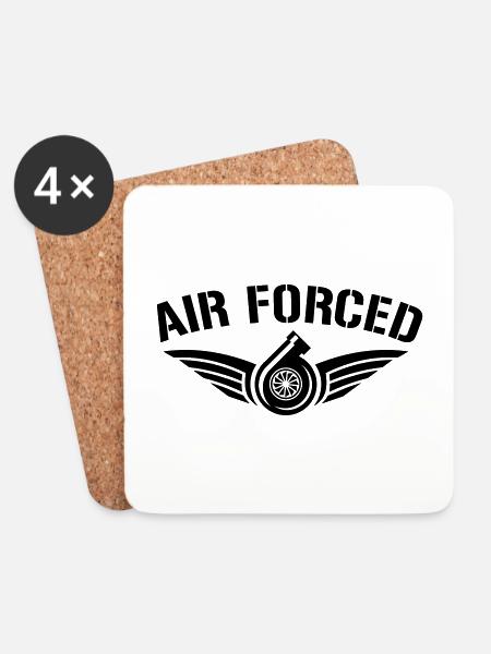 AIR FORCED TURBO - Untersetzer (4er-Set) - Weiß