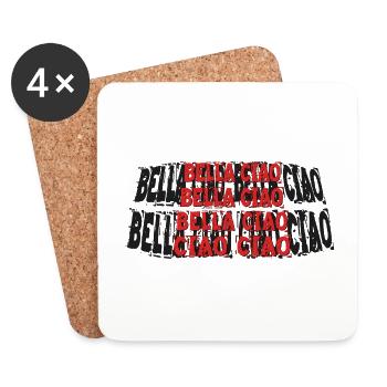 oh bella ciao partisanenlied - Untersetzer (4er-Set) - Weiß - Vorne