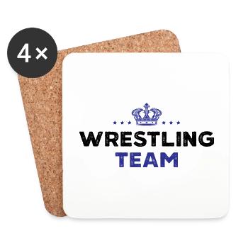 Wrestling Team - Coasters (set of 4) - white - Front