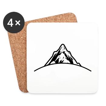 Berge Symbol Mountains - Coasters (set of 4) - white - Front