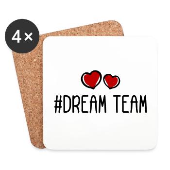 Dream Team Heart Love - Coasters (set of 4) - white - Front