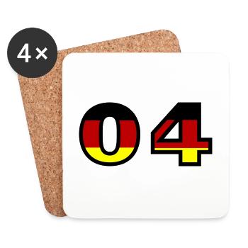 4 Number Germany Jersey - Coasters (set of 4) - white - Front