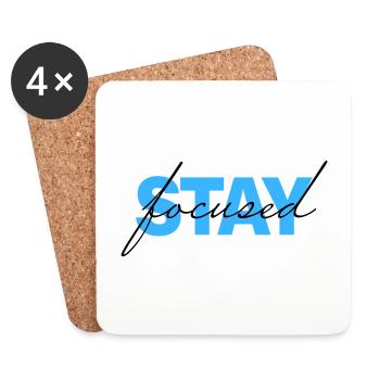 stay focused - Untersetzer (4er-Set) - Weiß - Vorne