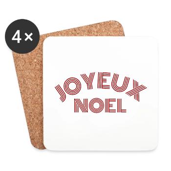 Joyeux noel - Dessous de verre (lot de 4) - blanc - Devant