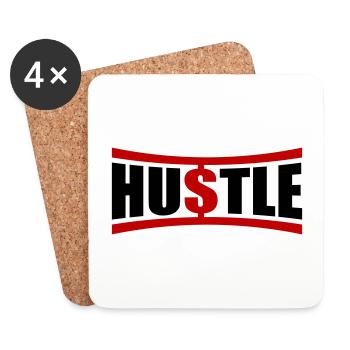 Hustle Saying - Coasters (set of 4) - white - Front