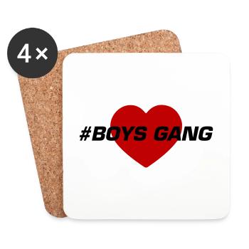 Boys Gang Herz Liebe - Untersetzer (4er-Set) - Weiß - Vorne